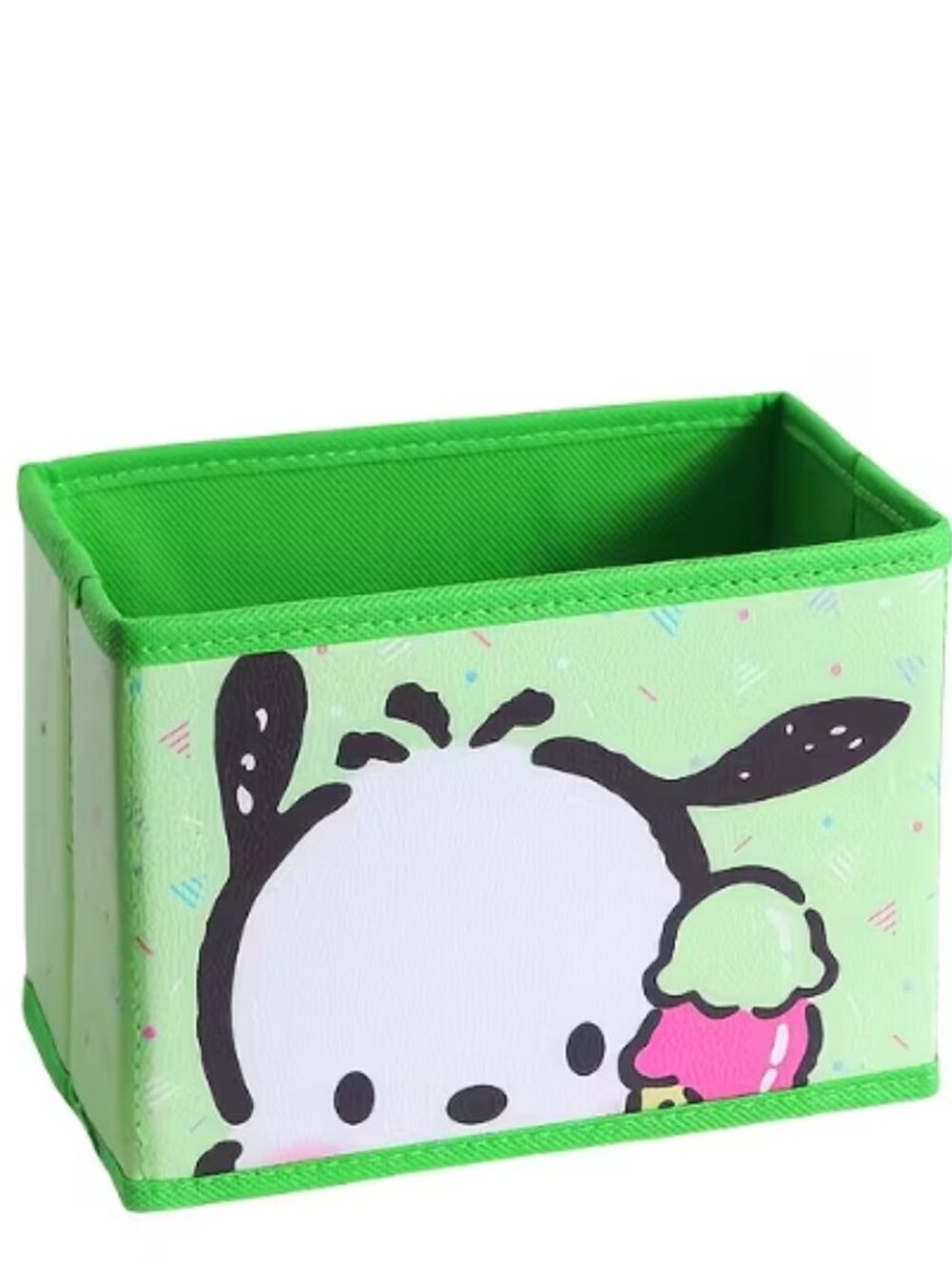2735 Pochacco Pop‑Up Vinyl Storage Box • 7.2 x 4.3" • Kawaii Organizer
